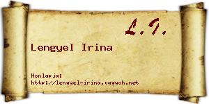 Lengyel Irina névjegykártya